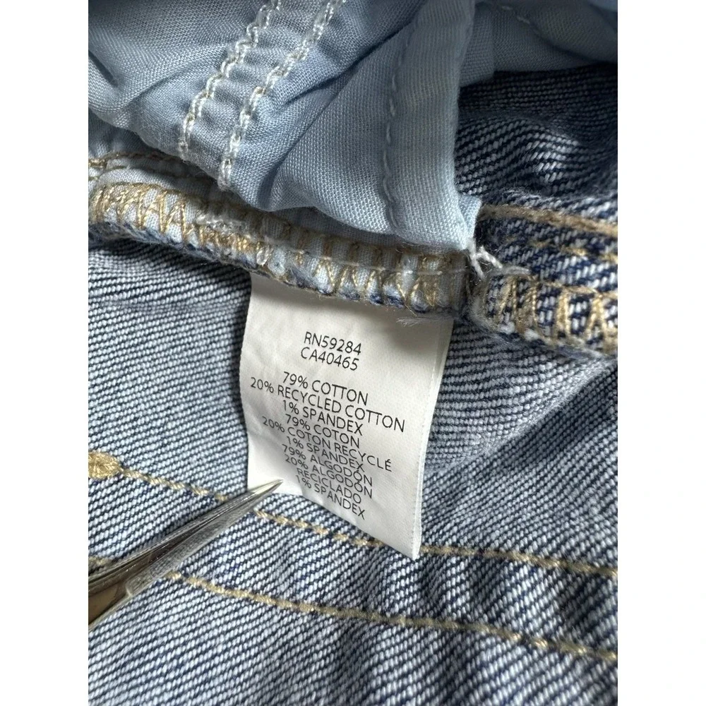 Children's Place Girls Straight‎ Jeans Size 8 Adjustable Waist Dark Wash Blue